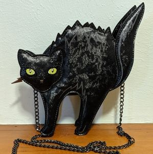 Betsey Johnson Black Scaredy Cat purse